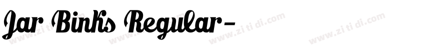 Jar Binks Regular字体转换
